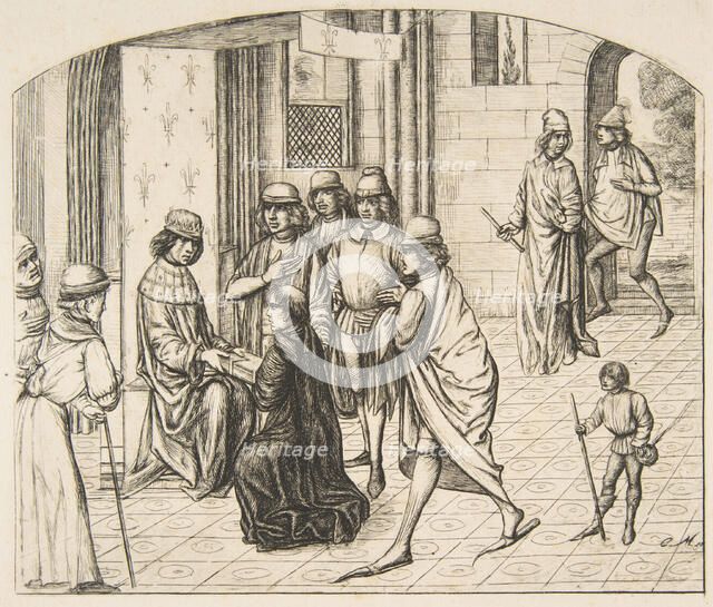 Presentation of Valerius Maximus to King Louis XI, 1862. Creator: Charles Meryon.