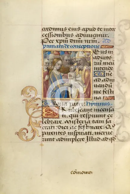 Presentation at the Temple; Poncher Hours, about 1500. Creator: Master of Cardinal Bourbon.