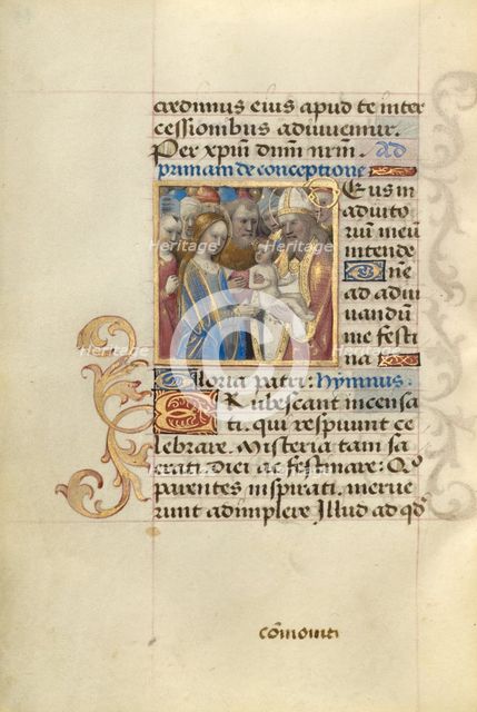 Presentation at the Temple; Poncher Hours, about 1500. Creator: Master of Cardinal Bourbon.