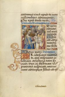 Presentation at the Temple; Poncher Hours, about 1500. Creator: Master of Cardinal Bourbon