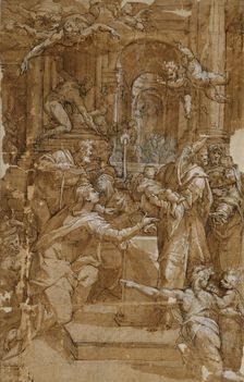 Presentation in the Temple, c1575. Creator: Orazio Samacchini