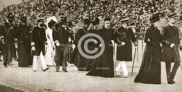 Presentation party at the Olympic Games, Athens, Greece, 1906. Creator: S and G.
