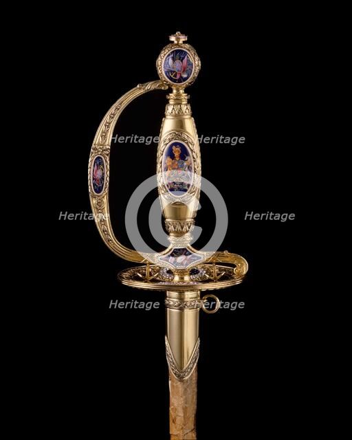 Presentation Smallsword with Scabbard, British, London, hallmarked for 1797-98. Creator: James Morisset.