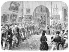 Presentation to the Countess of Yarborough of an equestrian portrait of her Ladyship..., 1864. Creator: Unknown
