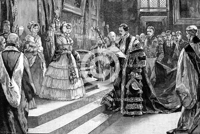 Presentation to the Queen, c1850s, (1900). Artist: William Heysham Overend