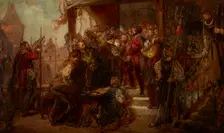 Presenting the Fowler to the Fowler Brotherhood (Sketch), 1876. Creator: Wladyslaw Luszczkiewicz