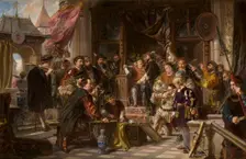 Presenting the Fowler to the Shooting Brotherhood, c1872. Creator: Wladyslaw Luszczkiewicz