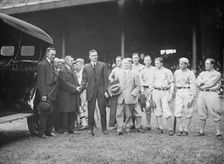 Presenting Auto to Walter Johnson, Washington AL (baseball), 1913. Creator: Bain News Service