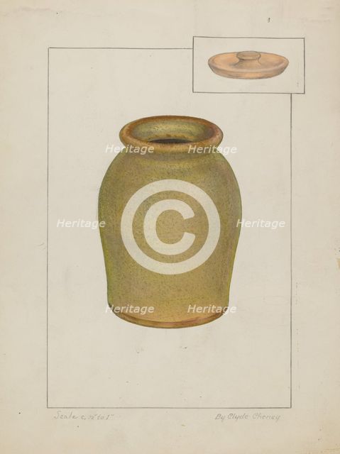 Preserve Jar, 1935/1942. Creator: Clyde L. Cheney.