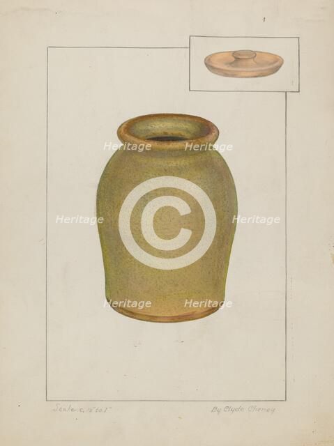 Preserve Jar, 1935/1942. Creator: Clyde L. Cheney.
