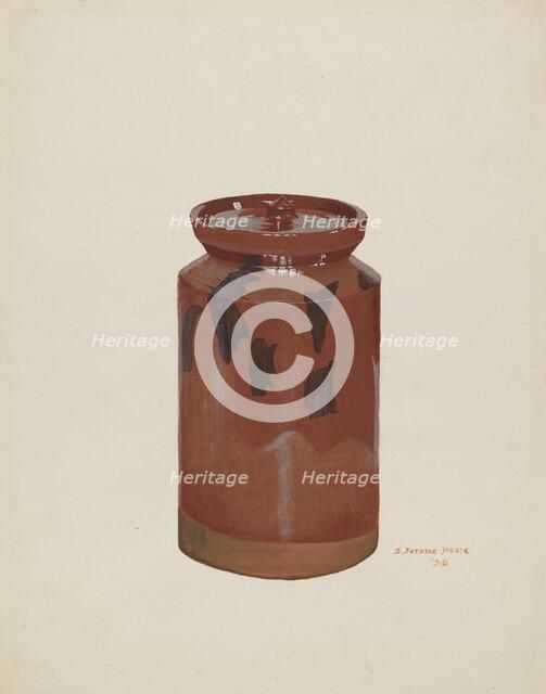 Preserve Jar, 1936. Creator: Jerome Hoxie.