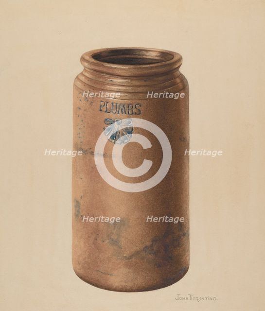 Preserve Jar, c. 1938. Creator: John Tarantino.