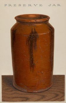 Preserve Jar, c. 1939. Creator: Alfred Parys