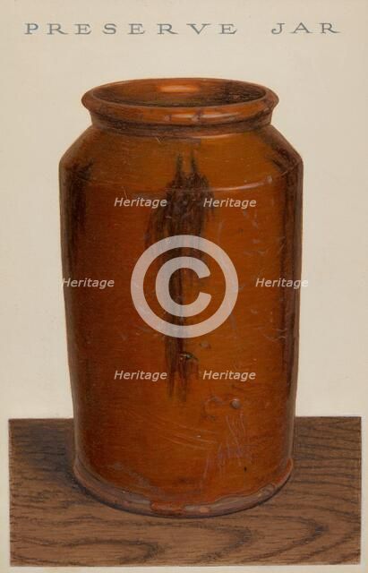 Preserve Jar, c. 1939. Creator: Alfred Parys.