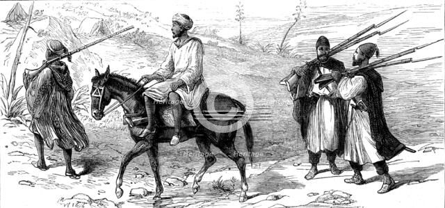 Preservers of the peace in Morocco, 1873. Creator: Unknown.