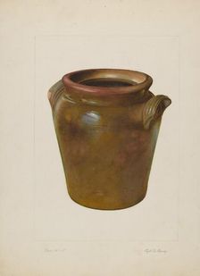 Preserving Jar, c. 1938. Creator: Clyde L. Cheney