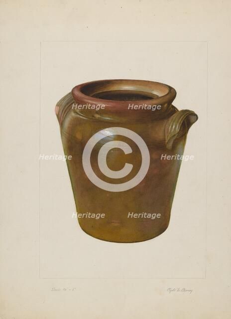 Preserving Jar, c. 1938. Creator: Clyde L. Cheney.