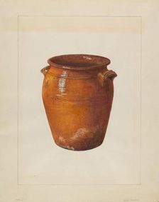Preserving Jar, c. 1938. Creator: Wilford H. Shurtliff
