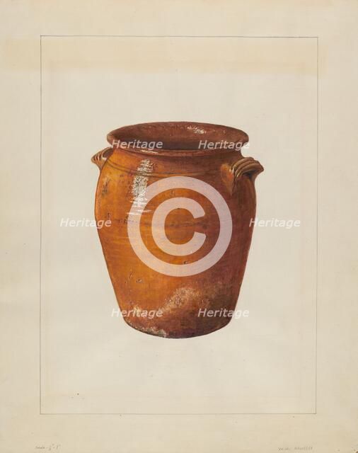 Preserving Jar, c. 1938. Creator: Wilford H. Shurtliff.