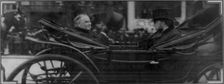 President McKinley riding in the procession, accompanied by Senator Hanna...c1901. Creator: Frederick Palmer