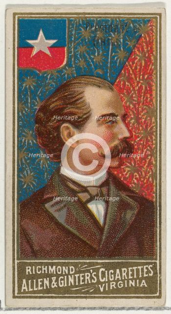 President of Chile, from World's Sovereigns series (N34) for Allen & Ginter Cigarettes, 1889., 1889. Creator: Allen & Ginter.