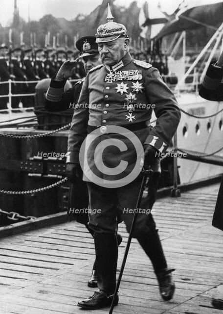 President of the German Reich Paul von Hindenburg in field marshal's uniform, c. 1930. Creator: Anonymous.