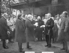 President of the Portuguese Republic on the front; On October 18, 1917, Mr. Machado..., 1917. Creator: Unknown