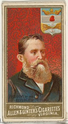 President of the Republic of Colombia, from World's Sovereigns series (N34) for Allen & Gi..., 1889. Creator: Allen & Ginter