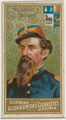 President of Uruguay, from World's Sovereigns series (N34) for Allen & Ginter Cigarettes, ..., 1889. Creator: Unknown