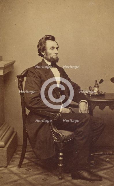 President Abraham Lincoln, Washington D.C., 1865. Creator: Studio of Mathew B. Brady.