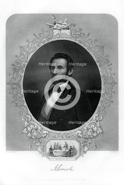 President Abraham Lincoln, American politician, 1862-1867.Artist: JC McRae