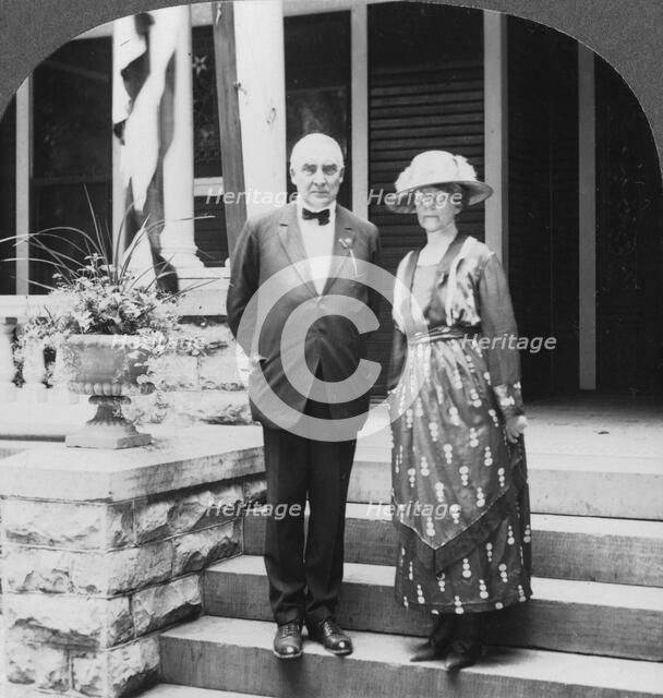 President and Mrs Harding at their home, Marion, Illinois, USA, c1921-c1923. Artist: Keystone View Company