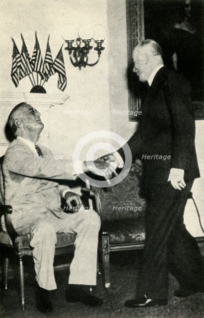'President Benes visits F. D. Roosevelt in 1942', (1947). Creator: Unknown.