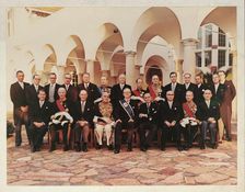 President Charles Swart and Foreign Minister Eric Louw, Cape Town, South Africa, c1961. Creator: Unknown