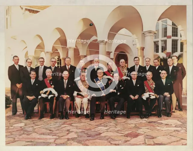 President Charles Swart and Foreign Minister Eric Louw, Cape Town, South Africa, c1961. Creator: Unknown.