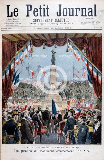 President Faure at the inauguration ceremony of a monument in Nice, 1896. Artist: Henri Meyer