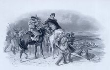 President George Washington crossing the Delaware, 1776, (c1856-c1859). Creator: James Duthie