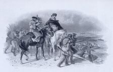 President George Washington crossing the Delaware, 1776, (c1856-c1859). Creator: James Duthie