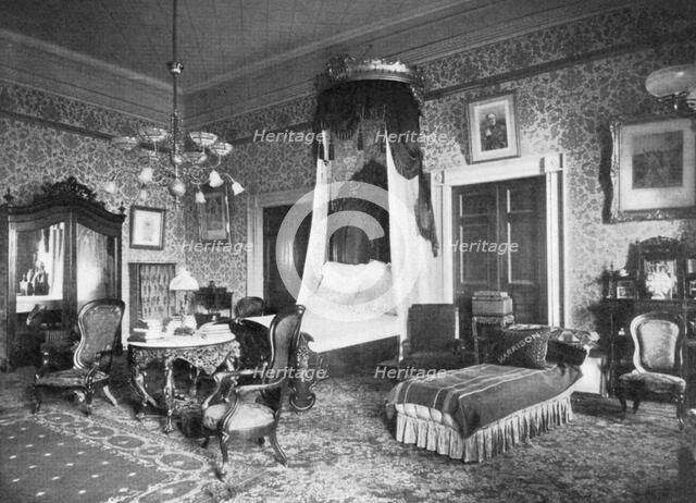 President Harrison's bedroom at the White House, Washington DC, USA, 1908. Artist: Unknown