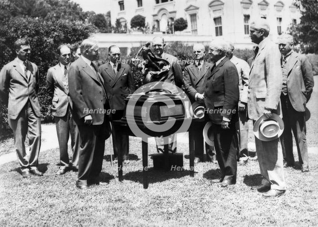 President Hoover presents the Collier Trophy, USA, April 10, 1929.  Creator: Unknown.
