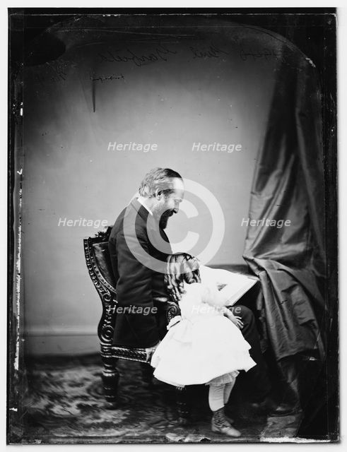 President James A. Garfield & daughter, between 1860 and 1875. Creator: Unknown.
