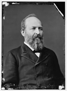 President James Garfield, between 1870 and 1880. Creator: Unknown