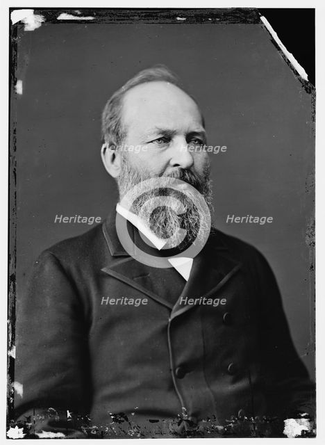 President James Garfield, between 1870 and 1880. Creator: Unknown.