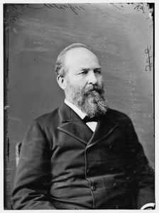 President James Garfield, between 1870 and 1880. Creator: Unknown