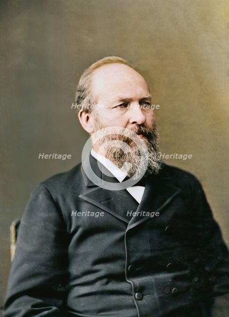 President James Garfield, between 1870 and 1880. Creator: Unknown.