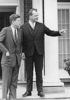President John F. Kennedy (1917-1963) talking with Willy Brandt (1913-1992), 1963. Creator: Unknown