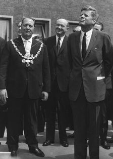 President John F. Kennedy (1917-1963) with the mayor of Cologne, Cologne, Germany, 1963