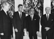 President John F. Kennedy with UN Secretary General U Thant at the White House, 1962