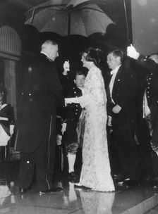 President Kennedy with his wife Jackie and President de Gaulle, Elysee Palace, Paris, c1960s