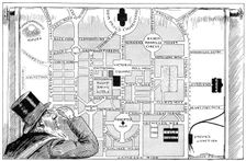 President Kruger looking at a plan of the New Pretoria, 1900